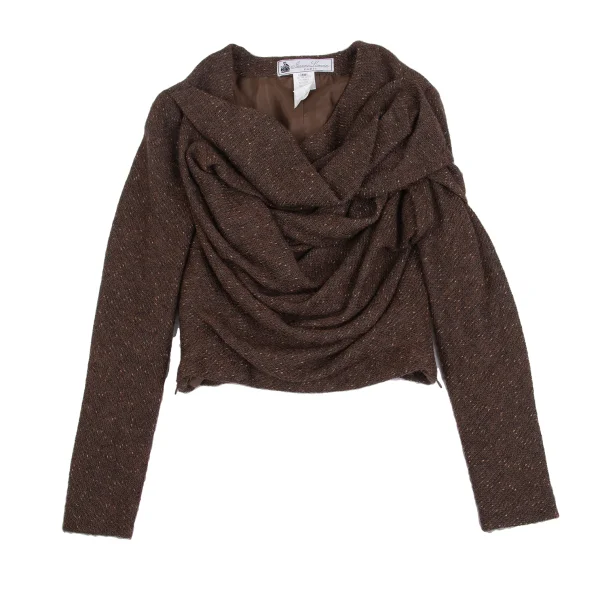 LANVIN Gather Tweed Pullover Jacket K-161578_002