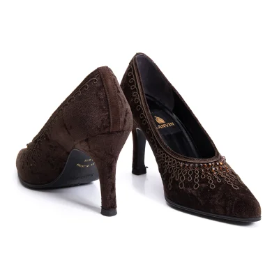 LANVIN Bijou Decoration Velour Pumps