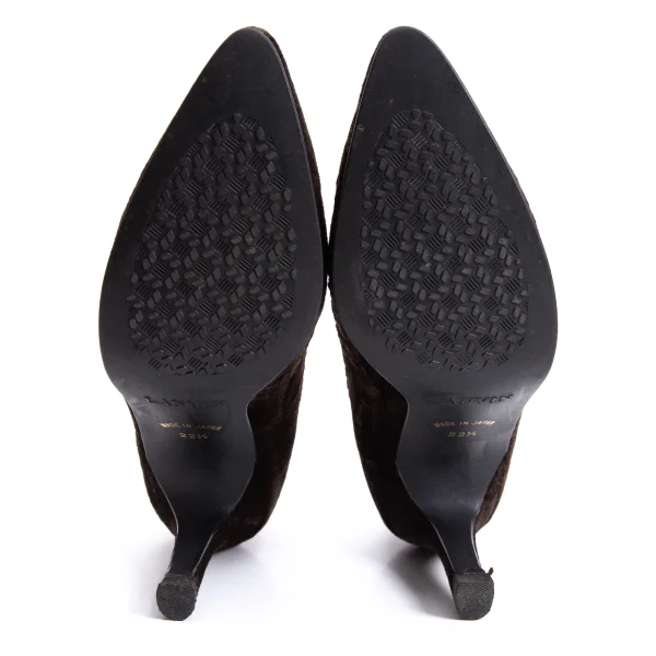 LANVIN Bijou Decoration Velour Pumps K-161581_010