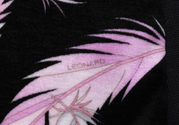 LEONARD SPORT Feather Printed Velour Switching Dress K-161585_014