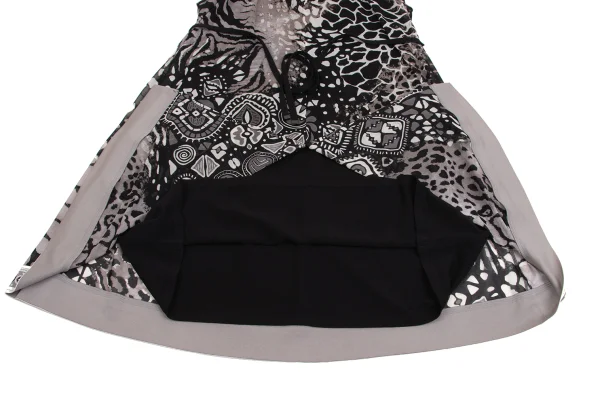 LEONARD Leopard Layered Short Sleeve Dress K-161586_011
