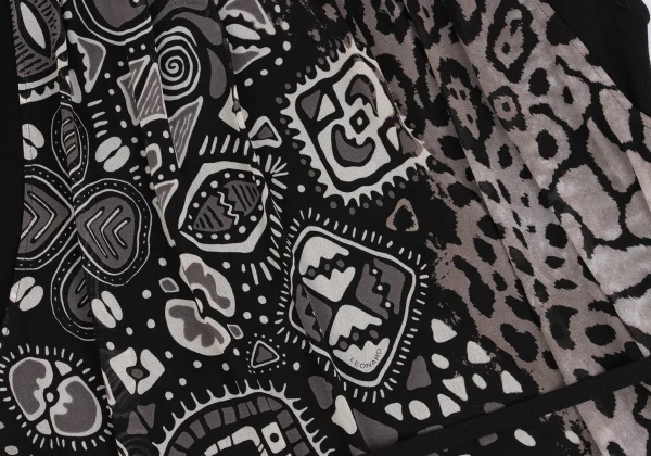 LEONARD Leopard Layered Short Sleeve Dress K-161586_015
