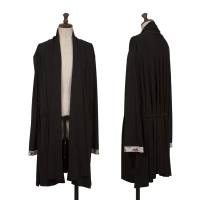 LEONARD Rayon Poly Waist Cord Long Cardigan