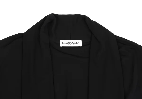LEONARD Rayon Poly Waist Cord Long Cardigan K-161587_004