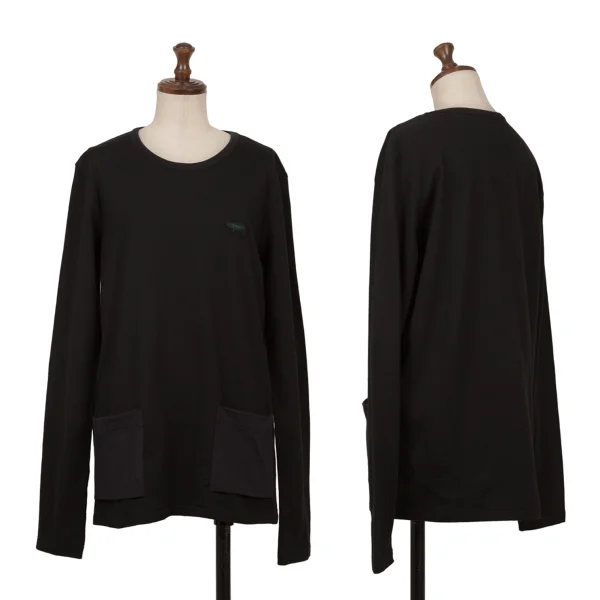 Y's Gipsy One Point Logo Patch T Shirt Black 3 K-161588_001