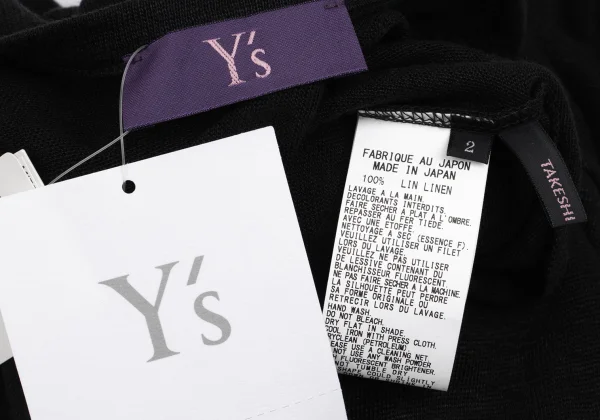 TAKESHI KOSAKA by Y's Pink Label Linen Dolman Oversized T Shirt K-161591_010