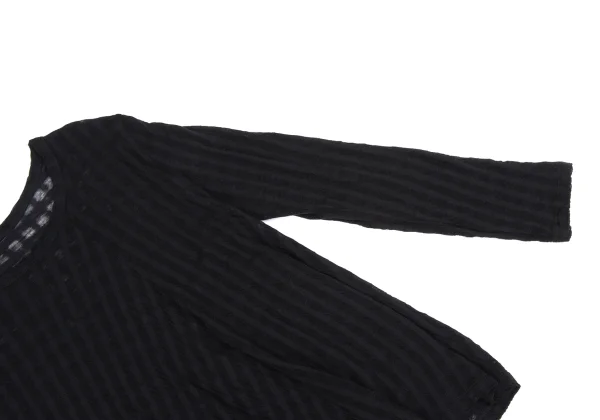 Y's Wool Plaid Woven See-through T-shirt K-161594_005