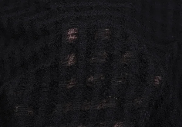 Y's Wool Plaid Woven See-through T-shirt K-161594_010