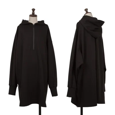 Y's Acrylic Nylon Punch Half Zip Long Hoodie