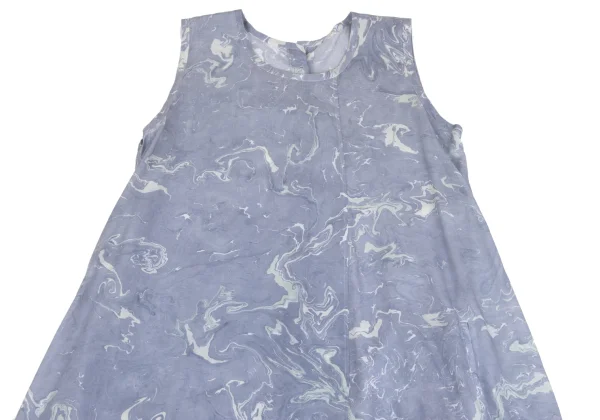 Y's Rayon Marble Printed Back Button Sleeveless Tunic K-161601_003