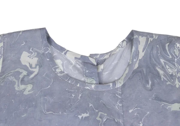 Y's Rayon Marble Printed Back Button Sleeveless Tunic K-161601_004