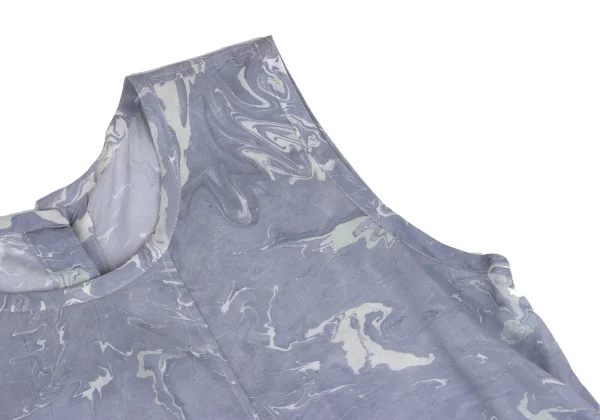 Y's Rayon Marble Printed Back Button Sleeveless Tunic K-161601_005
