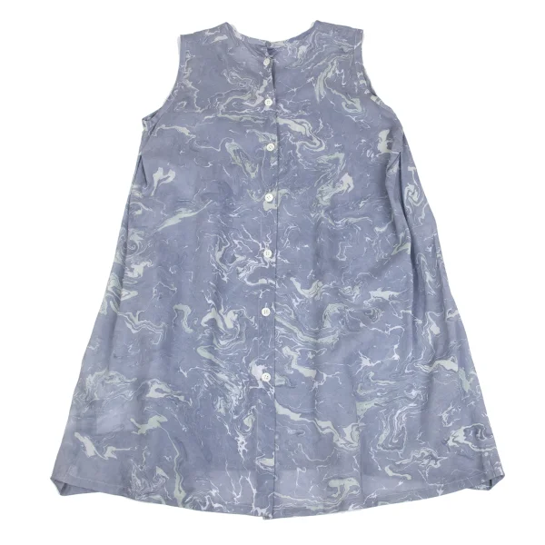 Y's Rayon Marble Printed Back Button Sleeveless Tunic K-161601_008
