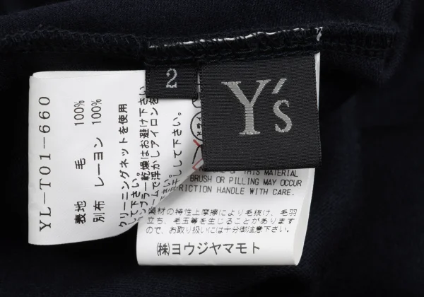 Y's Wool Back Switching Tunic K-161602_016