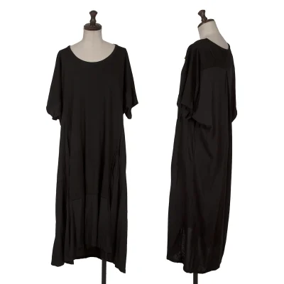 Y's Wool Rayon Switching Short Sleeve Dress