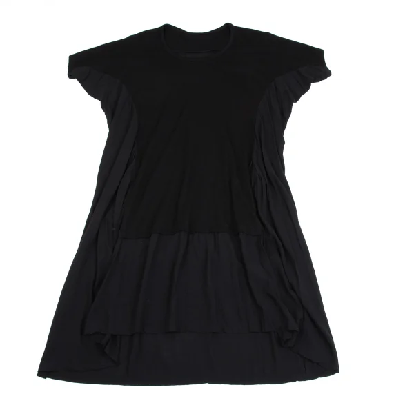 Y's Wool Rayon Switching Short Sleeve Dress K-161606_002