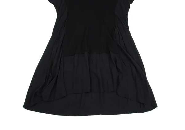 Y's Wool Rayon Switching Short Sleeve Dress K-161606_007