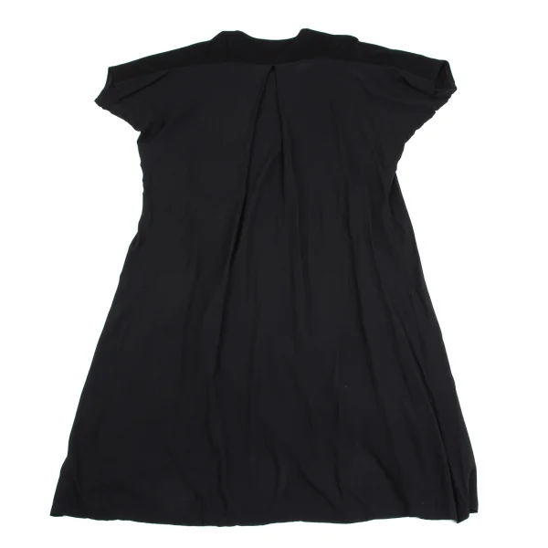 Y's Wool Rayon Switching Short Sleeve Dress K-161606_010