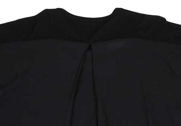 Y's Wool Rayon Switching Short Sleeve Dress K-161606_011