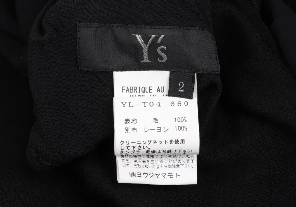 Y's Wool Rayon Switching Short Sleeve Dress K-161606_015