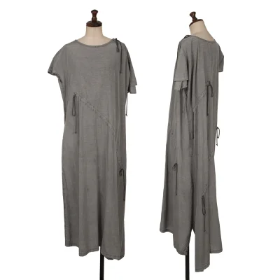 Y's Pigment Dyed Drawstring Gathered Design Dress
