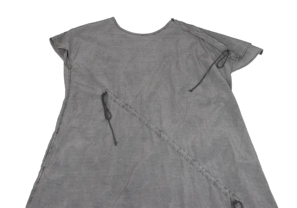 Y's Pigment Dyed Drawstring Gathered Design Dress K-161608_003