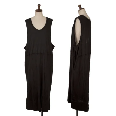 Y's Wool Wrinkled Sleeveless Dress
