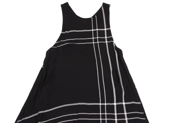 Y's Rayon Check Sleeveless Dress K-161612_003