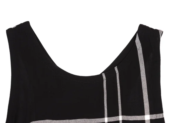 Y's Rayon Check Sleeveless Dress K-161612_004