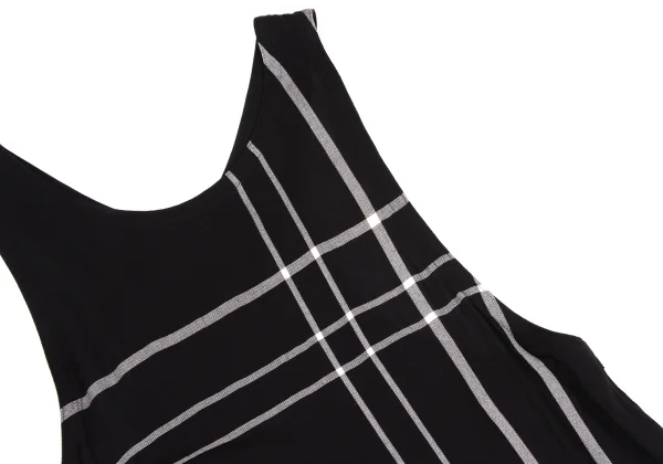 Y's Rayon Check Sleeveless Dress K-161612_005