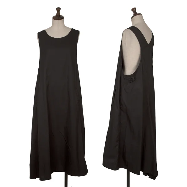 Y's Cotton Fishtail Sleeveless Dress Black 2 K-161613_001
