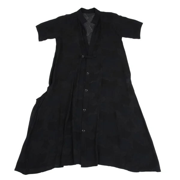 Y's Cupra Camouflage Short Sleeve Shirt Dress K-161614_002