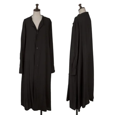 Y's Tencel Cut Off Collar Shirt Dress