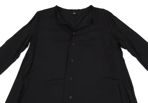 Y's Tencel Cut Off Collar Shirt Dress K-161616_003