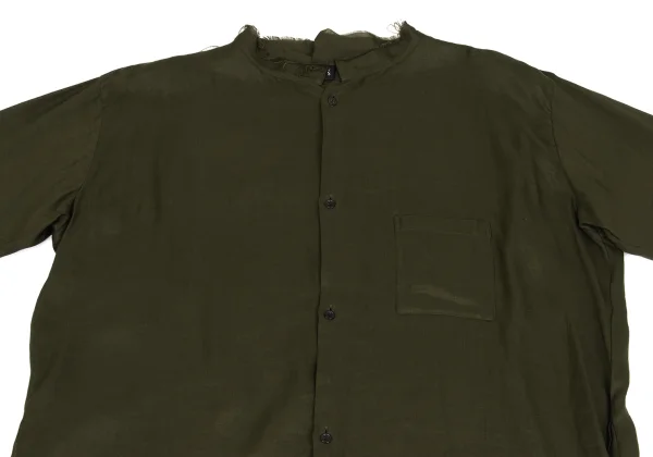 Y's Linen Tencel Cut Off Collar Shirt Dress K-161617_003