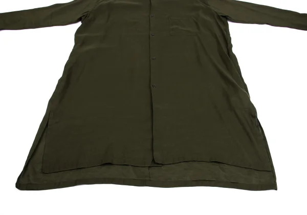 Y's Linen Tencel Cut Off Collar Shirt Dress K-161617_013