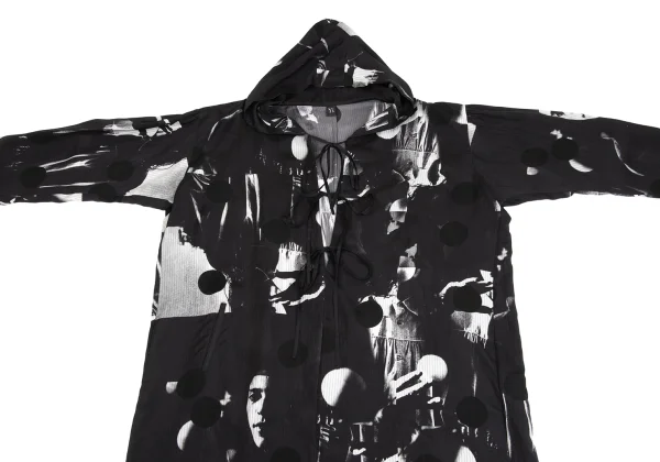 Y's WITH MAX VADUKUL Cupra Patterned Hooded Dress K-161619_003