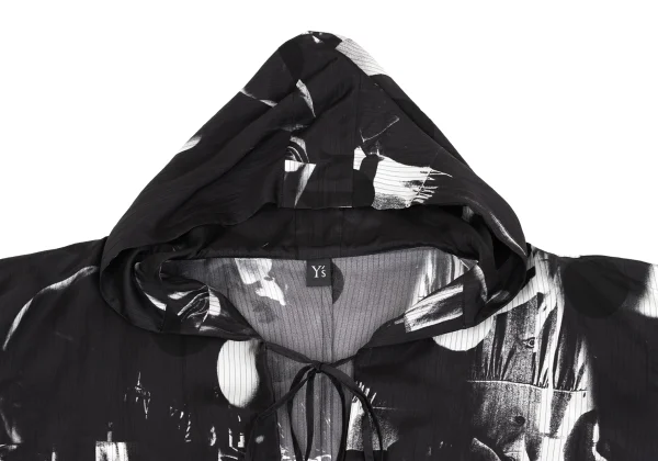 Y's WITH MAX VADUKUL Cupra Patterned Hooded Dress K-161619_004