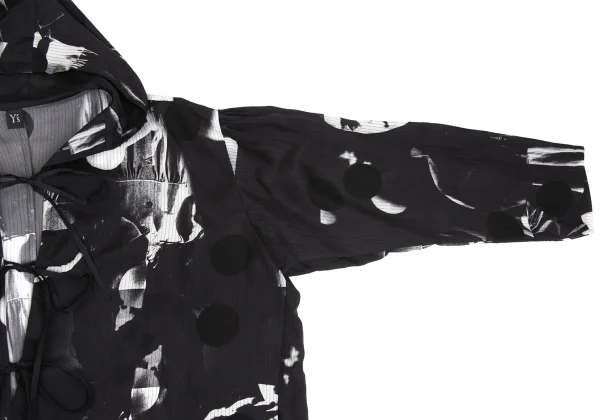 Y's WITH MAX VADUKUL Cupra Patterned Hooded Dress K-161619_006