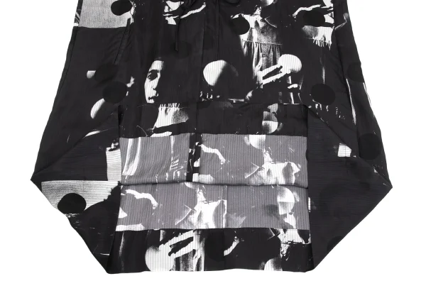 Y's WITH MAX VADUKUL Cupra Patterned Hooded Dress K-161619_010