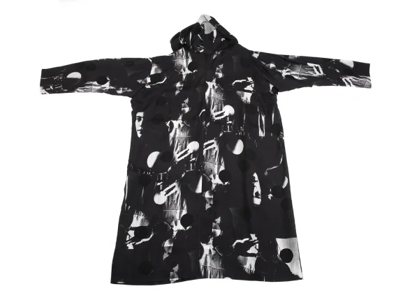 Y's WITH MAX VADUKUL Cupra Patterned Hooded Dress K-161619_011