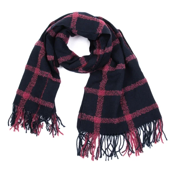Y's Checker Fringe Poncho K-161623_007
