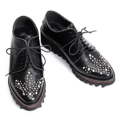KAYO NAKAMURA by Y's Studs Shark Sole Leather Shoes