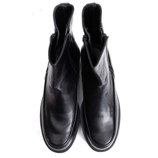 Y's Leather Platform Zip Boots K-161632_004