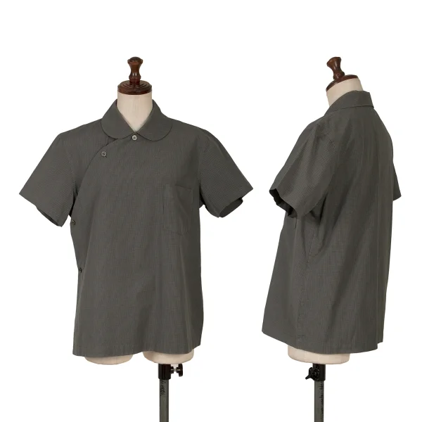 robe de chambre COMME des GARCONS Round-collar Checker Shirt Grey M K-161633_001