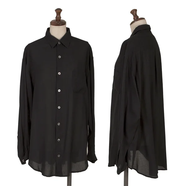Y's Rayon Long Sleeve Shirt Black S-M K-161639_001