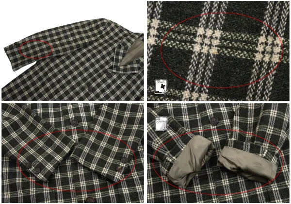 LQ Y's for men Checker Wool Jacket K-161641_007