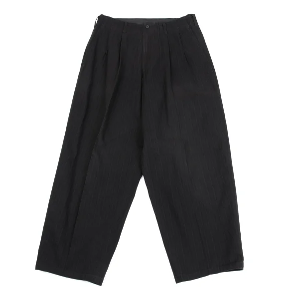 Y's for men Cotton Pin-stripe Tuck Pants Charcoal M K-161642_001