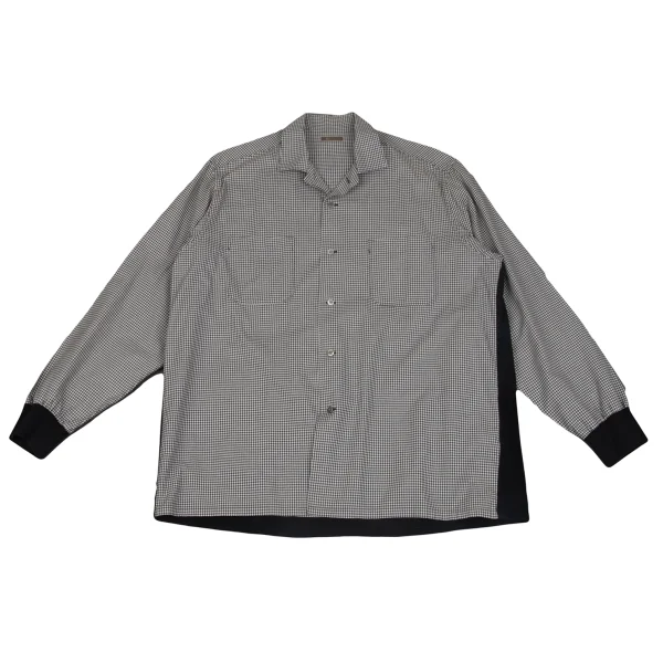 Y's for men Checked Mix Material Shirt Black,White S-M K-161643_001