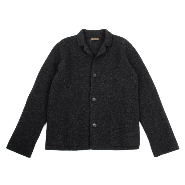 Y's for men Wool 3B Knit Jacket Charcoal 3 K-161644_001